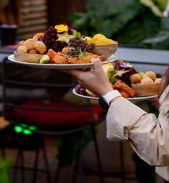 Angerichtete Mahlzeit